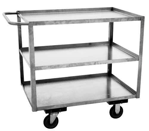 Jamco 3-Shelf XA-Series Stainless Steel Ergonomic Cart